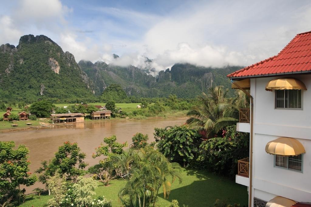Vansana Hotel Vang Vieng Bagian luar foto